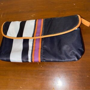 Sonia Kashuk Black and White Cosmetic Bag with Orange Trim